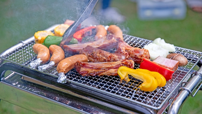 手ぶらで楽々楽しむBBQ！海の幸、お肉、自家製野菜の食材付き【2食付き】